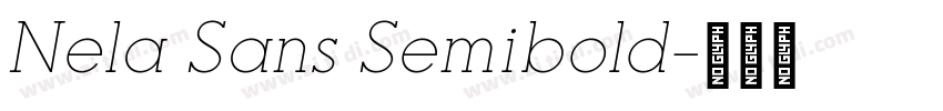 Nela Sans Semibold字体转换